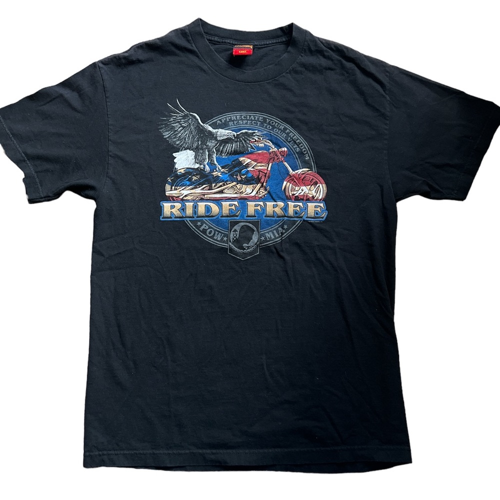 ride free vintage biker graphic tee